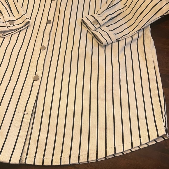Striped Button-Up Shirt scoop brand size 16 100% cotton - Picture 6 of 9